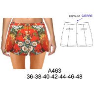 A463 - Molde de Short cruzado tipo pareo, cierre en espalda