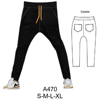 A470 - Molde de Pantalón (jtb) pitillo, tiro largo con cintura elasticada A470 - Molde de Pantalón (jtb) pitillo, tiro largo con cintura elasticada