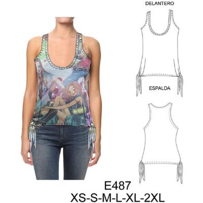 E487 - Molde de Polera con amarras lateral E487 - Molde de Polera con amarras lateral