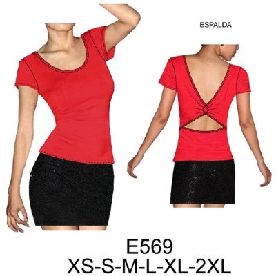 E569 - Molde de Polera con espalda cruzada, escotada E569 - Molde de Polera con espalda cruzada, escotada