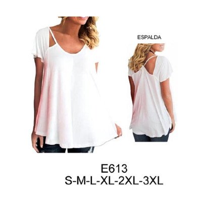E613 - Molde de Polera ruedo evase, con abertura en escote, manga tipo ángel E613 - Molde de Polera ruedo evase, con abertura en escote, manga tipo ángel
