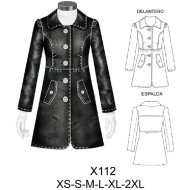 X112 - Molde de Chaquetón cuello convertible