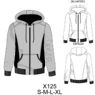 X125 - Molde de Polerón juvenil con cortes