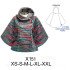 X151 - Molde de Poncho cruzado con gorro, largo 63 cms