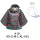 X151 - Molde de Poncho cruzado con gorro, largo 63 cms X151 - Molde de Poncho cruzado con gorro, largo 63 cms