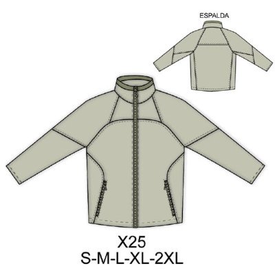 X25 - Molde de Casaca de hombre X25 - Molde de Casaca de hombre