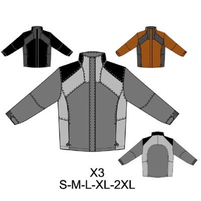 X3 - Molde de Parka hombre X3 - Molde de Parka hombre
