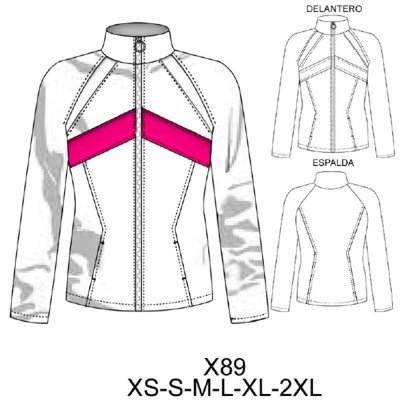 X89 - Molde de Polerón entallado manga raglan