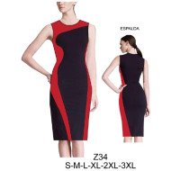 Z34 - Molde de Vestido ajustado asimétrico
