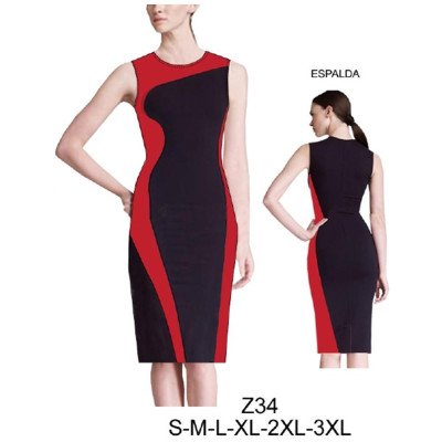 Z34 - Molde de Vestido ajustado asimétrico