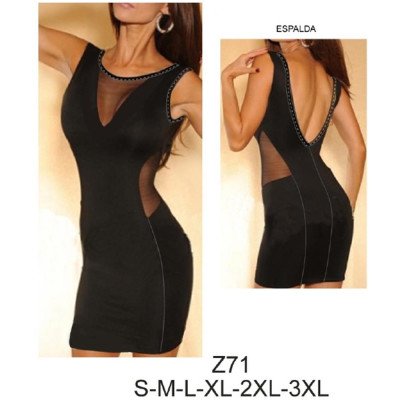 Z71 - Molde de Vestido mini con aplicaciones en encaje Z71 - Molde de Vestido mini con aplicaciones en encaje