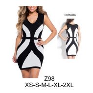 Z98 - Molde de Vestido sin mangas con cortes ajustado